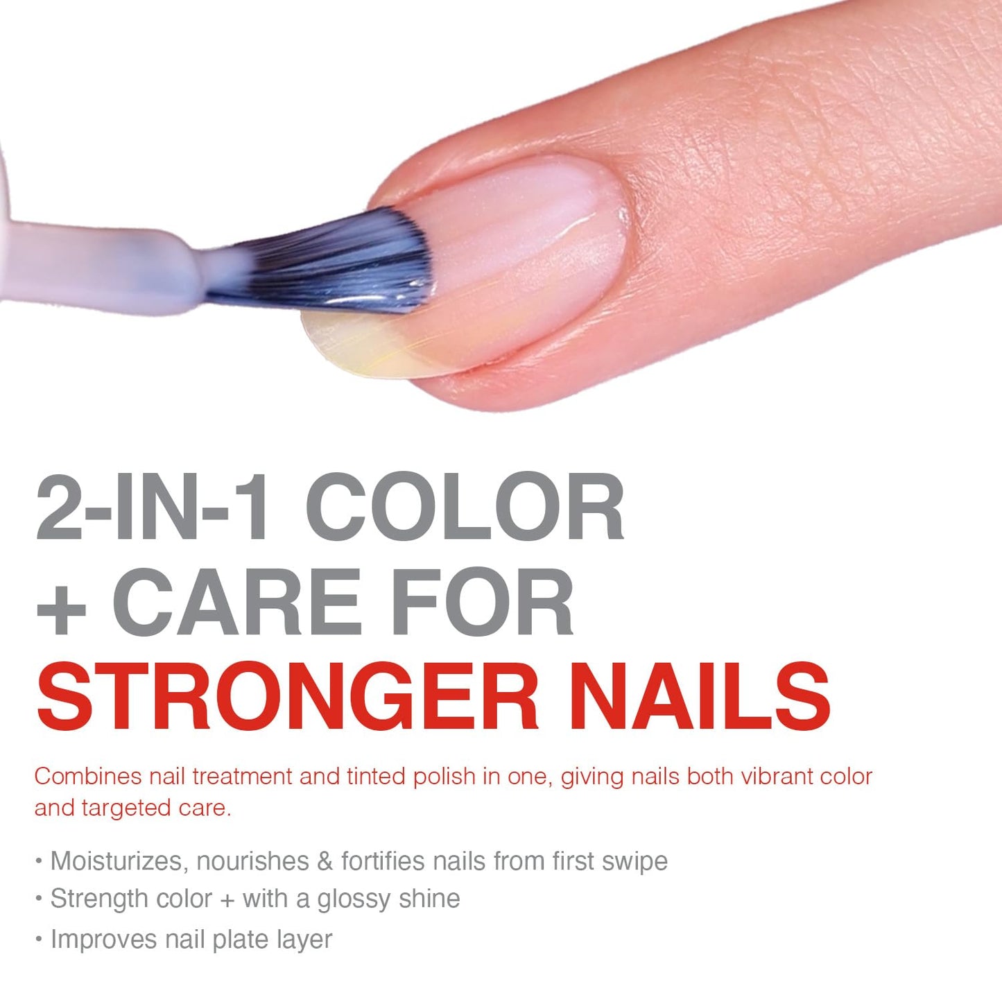 Probelle Tinted Nail Strengthener, Colored Nail Strengthening Treatment, Nail Growth and Repair, Stops Peeling, Splits, Chips, Cracks, and Strengthens Nails (0.5 Fl Oz (Pack of 1), Pastel Purple)
