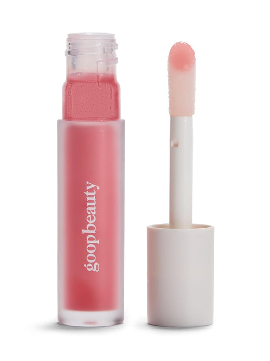 Goop Beauty Hydra-Barrier Gel Gloss - Hydrating Lip Gloss with Hyaluronic Acid & Vitamin E | Palest Clear Pink - 0.13 oz