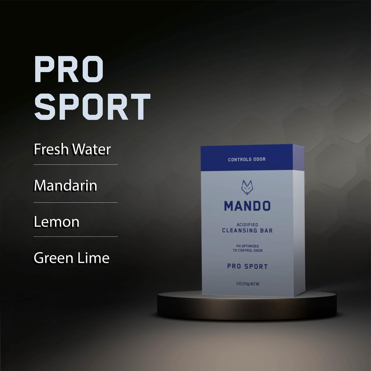 Mando Whole Body Deodorant For Men - 2-Pack Smooth Solid Stick and Acidified Cleansing Bar - Pro Sport Scent - Aluminum Free, Baking Soda Free, Skin Safe - Removes Odor Better than Soap - Moisturizing