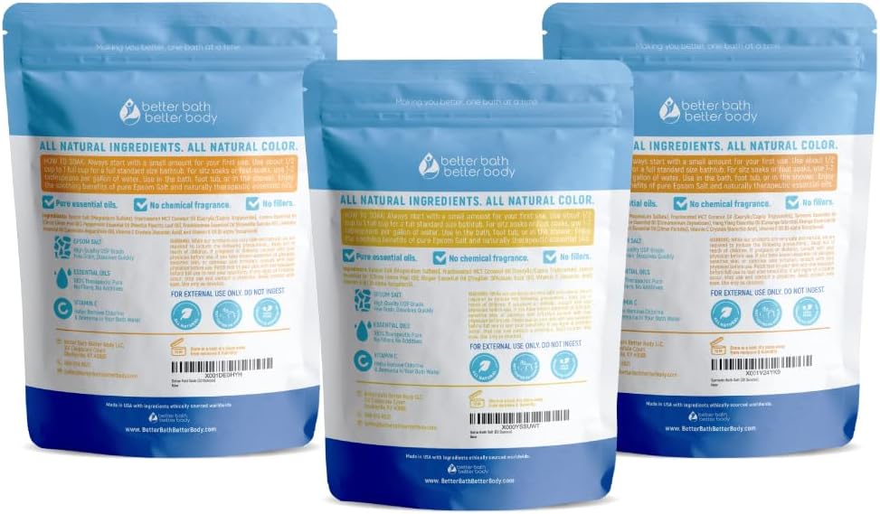 Detox Bath Bundle | 3-Pack Detoxifying Soaks with Epsom Salt & Essential Oils - 2 Lbs Each