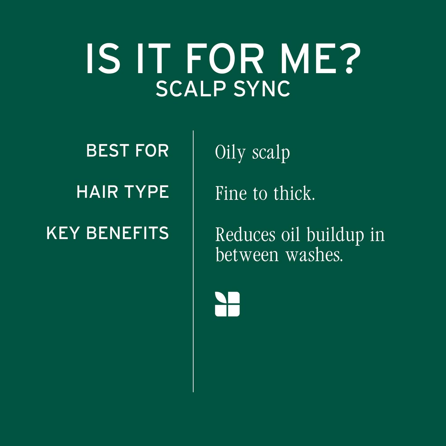 Biolage Scalp Sync Oil Balancing Hair Serum - Absorbs Excess Oil Between Washes, Leave-In Scalp Treatment, Fermented Tea Blend, Vegan, 1.6 Fl Oz
