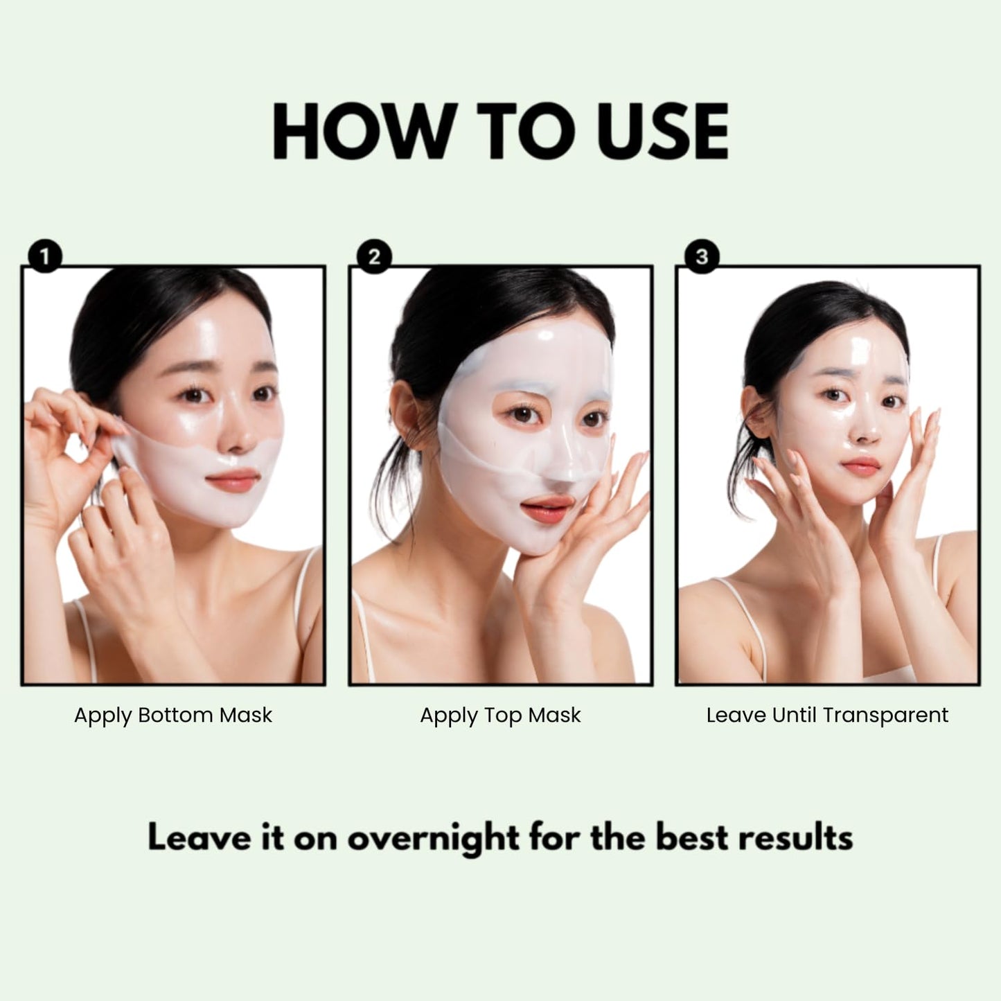 Oh My Pure VeganMucin Lifting Hydrogel Korean Face Mask 3 EA, Improves Skin Texture, Glowing Skin, Made in Korea