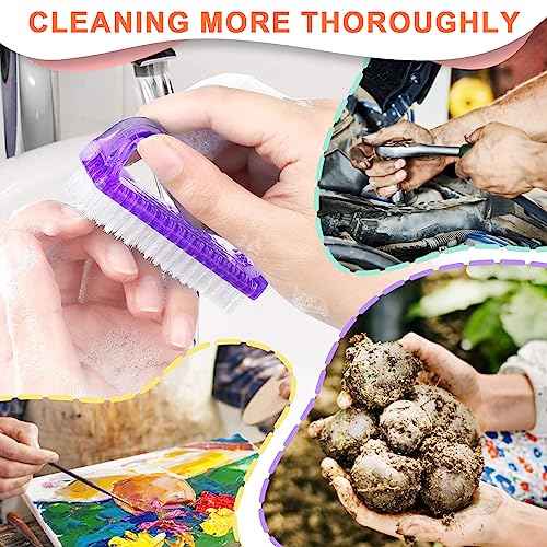 8 PCS Nail Brush for Cleaning Fingernails, Handle Grip Nail Scrubber Brush, Cleaner Brushes Manicure Tools Scrub Brushes Kit, Toenail Brush To Clean Under Nails Pedicure Foot Small Brush Women Men