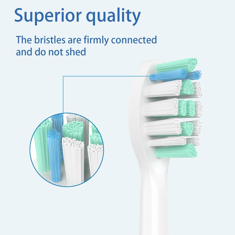 Replacement Toothbrush Heads for Philips Sonicare Replacement Heads, Replacement Brush Head Compatible with Phillips Sonicare Electric Toothbrush, 6 Pack