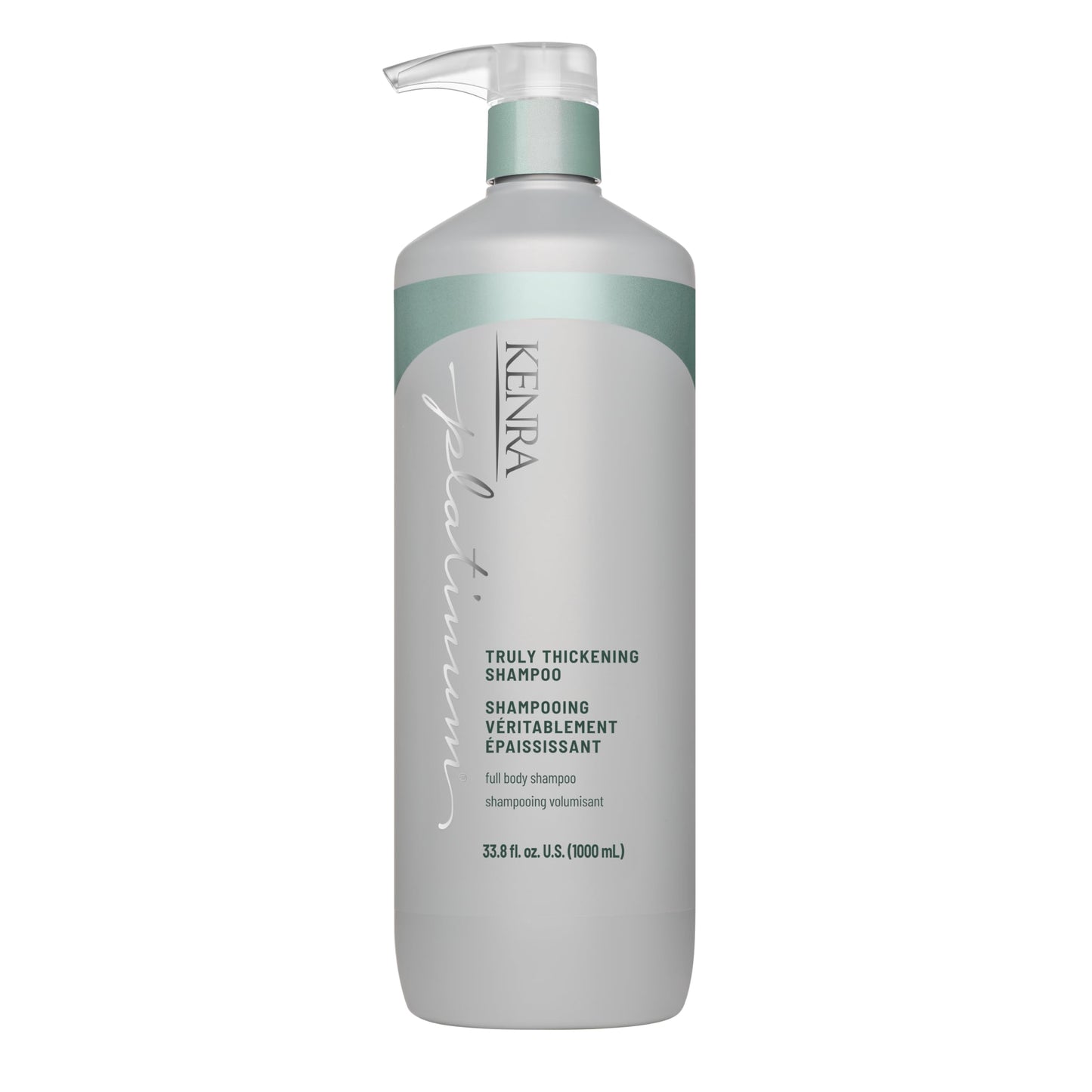 Kenra Platinum Truly Thickening Shampoo | Volumizing + Fuller-Looking Hair | Adds Body | Lightweight | for Fine & Thin Hair | Sulfate Free | Color Safe 33.8oz