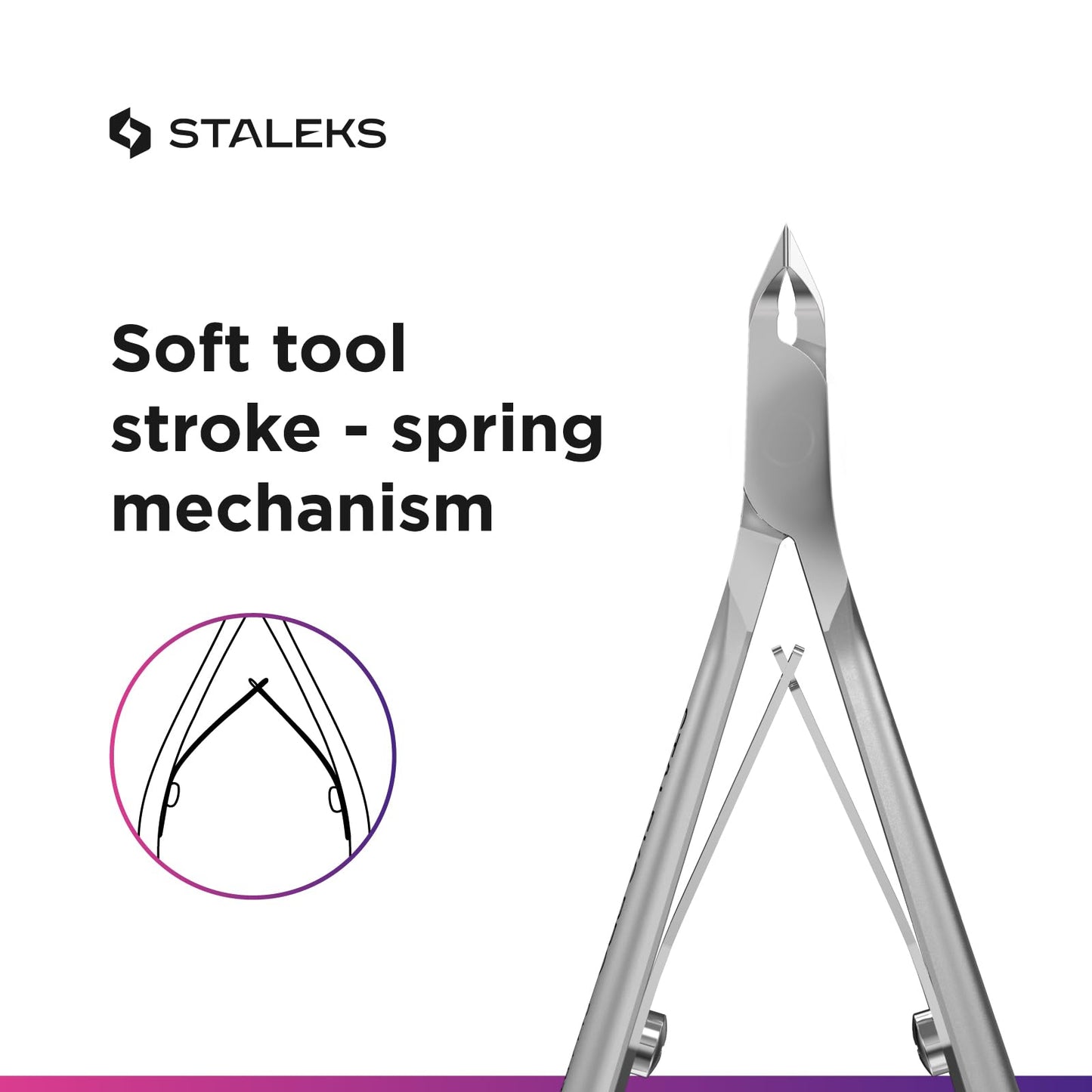 Staleks Pro SMART 10 Cuticle Nippers – 4 mm Blades – Satin Finish – Stainless Steel – Professional Skin Nippers for Classic Manicure & Hardware Use