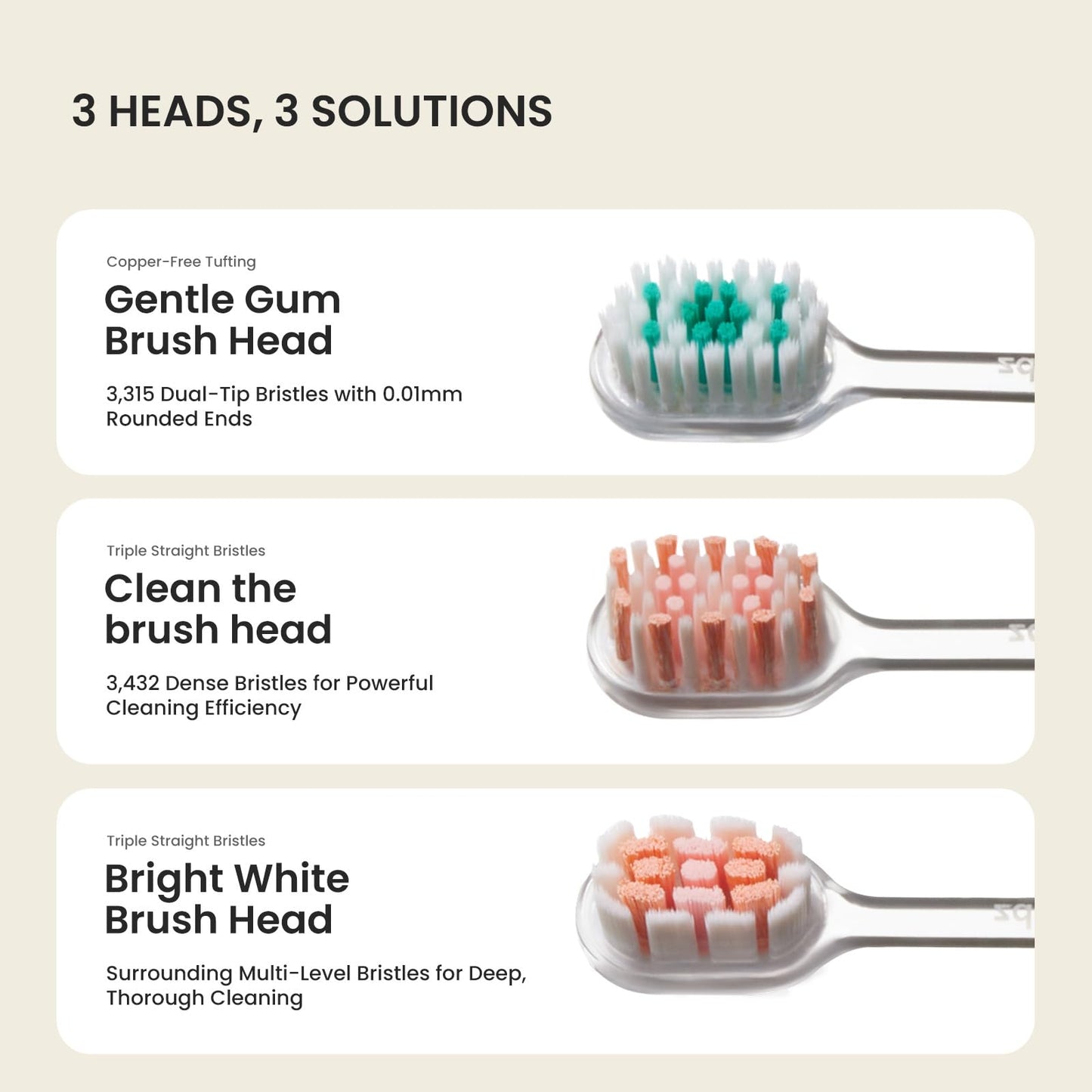 ZDEER Pro Manual Toothbrush for Adults with Sensitive Gums, Upgraded Full Metal Handle, Premium Durable Texture, 3 Multi-Function Replaceable Heads, Eco-Friendly Reusable Portable Travel Design