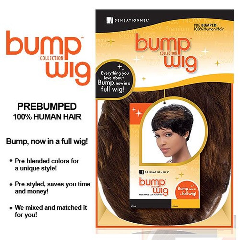Sensationnel Human Hair Wig - Premium Now Bump Fab Fringe | Champagne Color