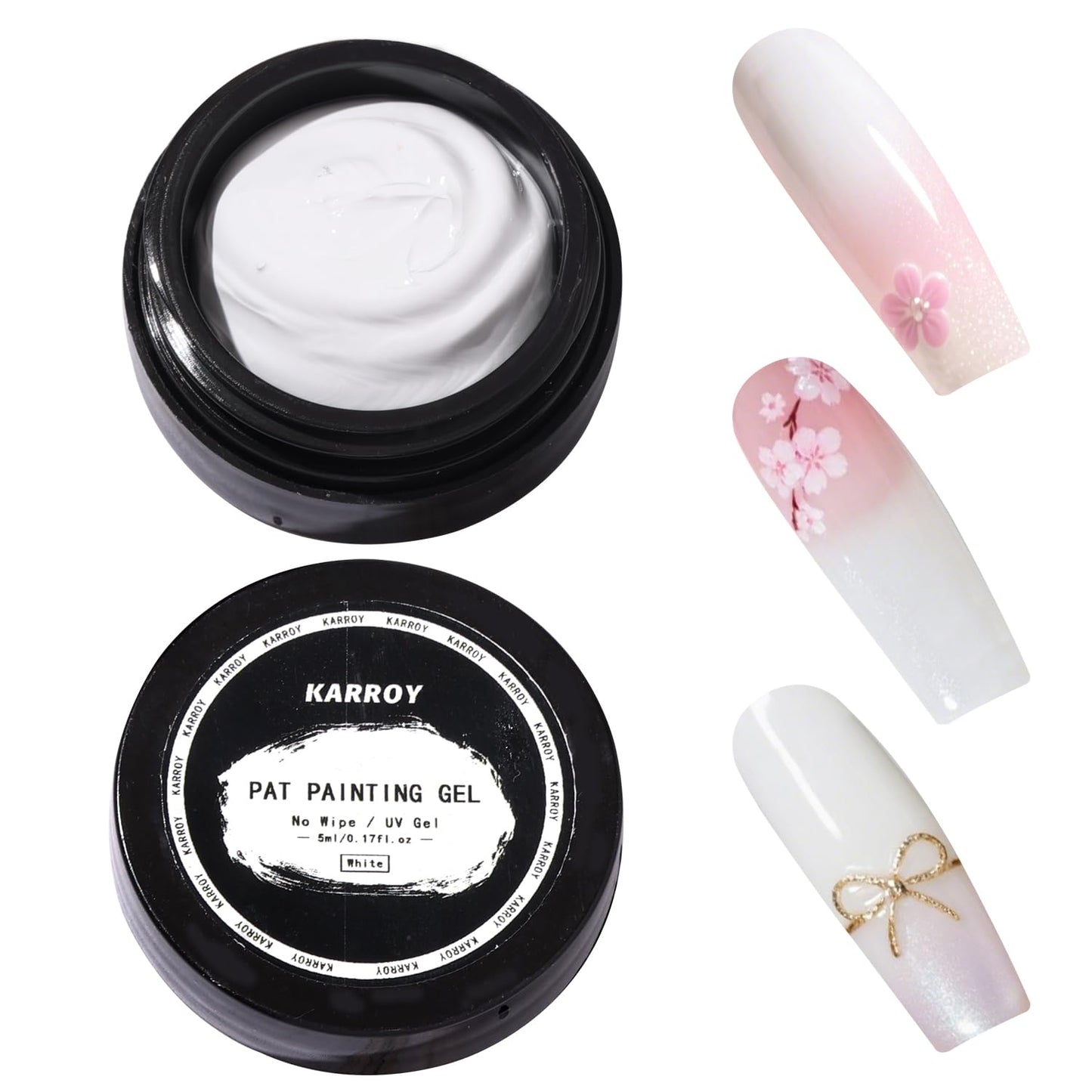 Ombre Nail Gel Set - 9 Colors Sponge Pat Paint for Floral Nail Art, No Wipe, UV/LED Curing