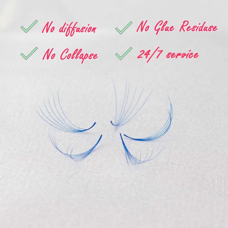 VNE 500 Fans Colorful Lash Extensions | Premade Volume Lash Extensions | Premade Mega Volume Fans | Colored Lash Extension | Russian Volume Eyelash Extensions |6D, Purple, C Curl, 14mm