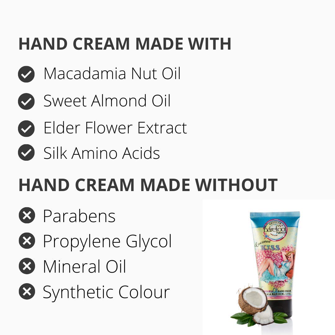 Barefoot Venus bath Soak, Hand Cream & Argan Oil Body Care Gift Set (coconut Kiss)