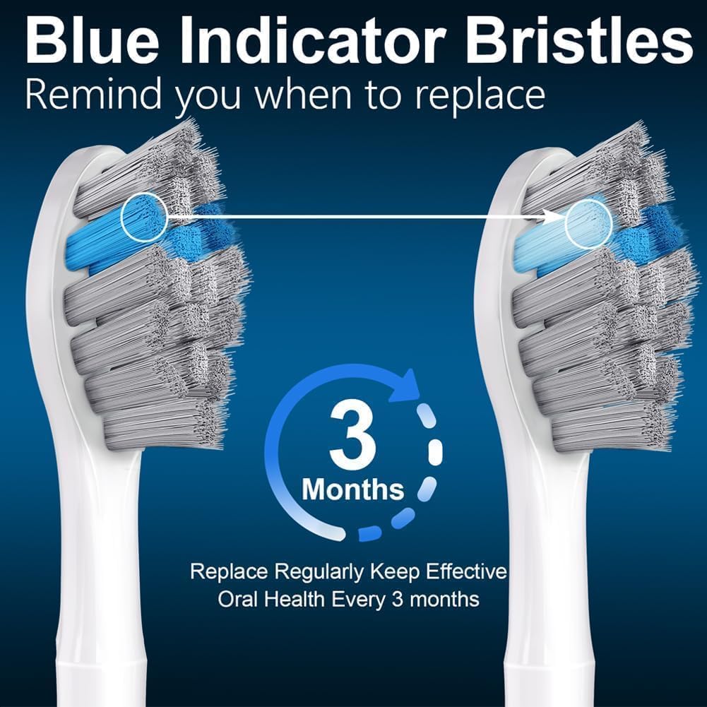Replacement Toothbrush Heads Compatible with Philips Sonicare 5300 6500 6100 ProtectiveClean, HX6 HX9 C-2 Series Brush Heads Refills, Charcoal, 10 Pack