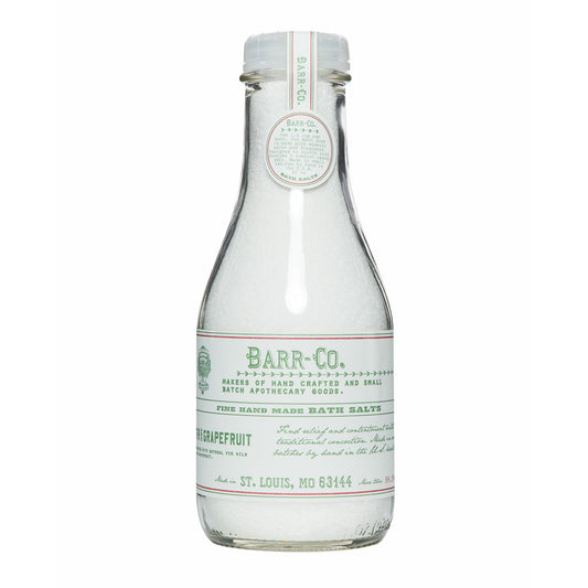 Barr-Co. Fir & Grapefruit Fine Hand Made Bath Salts, Woody & Citrus Bathing Salt, Relaxing Bath Products for Women & Men, 32 oz