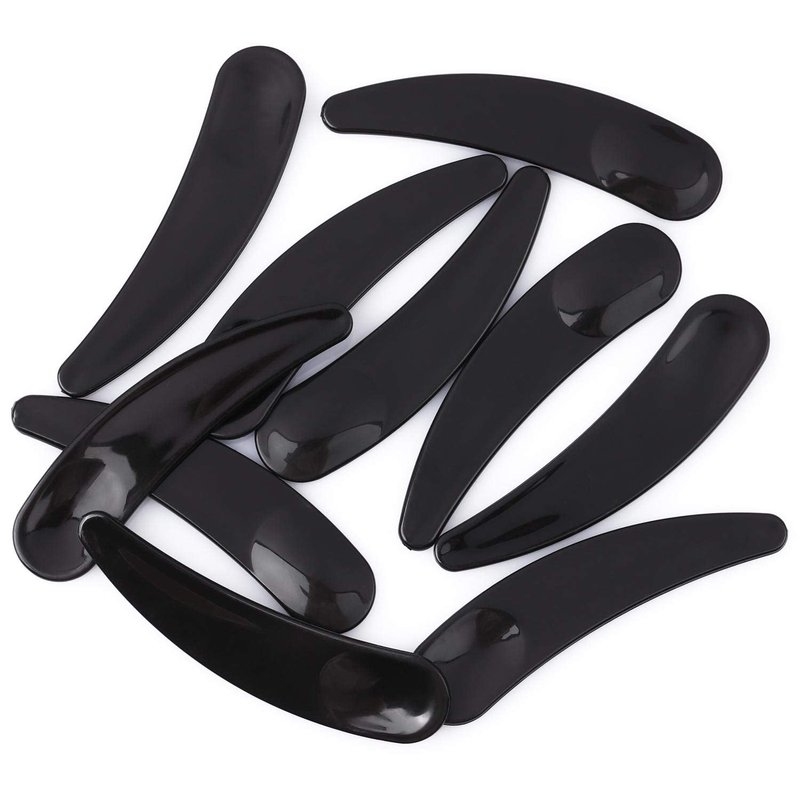 Refillable Cosmetic Sample Jars - 100 Pack 10g Black Travel Containers with Lids & 10 Mini Spatulas