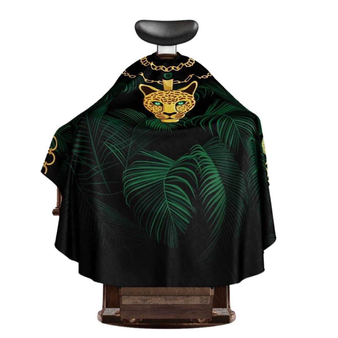 Professional Barber Cape - Hair Cutting Cape with Adjustable Neck Closure, Salon Quality Styling Cape for Hairdressers and Barbers - Forest