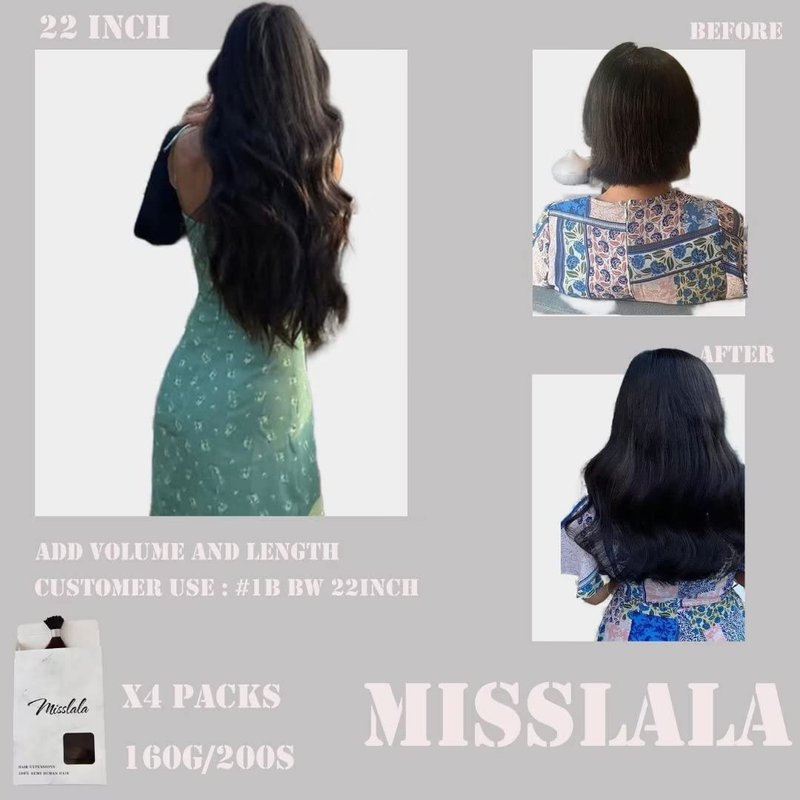 Misslala 18 Inch Cold Fusion Extensions Human Hair Itip Human Hair Extensions Wavy Color #1B Off Black Keratin Hair Extensions Human Hair Wavy 0.8g/s 50S/40G…