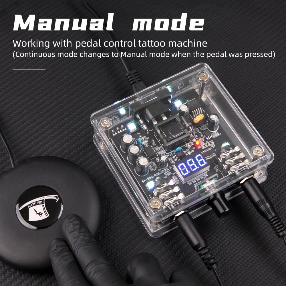 DGT Tattoo Machine Power Supply - Clear A | Reliable Performance & Precision Control