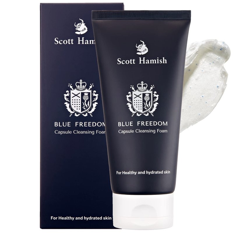 Scott Hamish Freedom Capsule Cleansing Foam - Exfoliating Face Scrub & Gentle Cleanser for Men | Moisturizing Cica Wash, 5.07 fl. oz.
