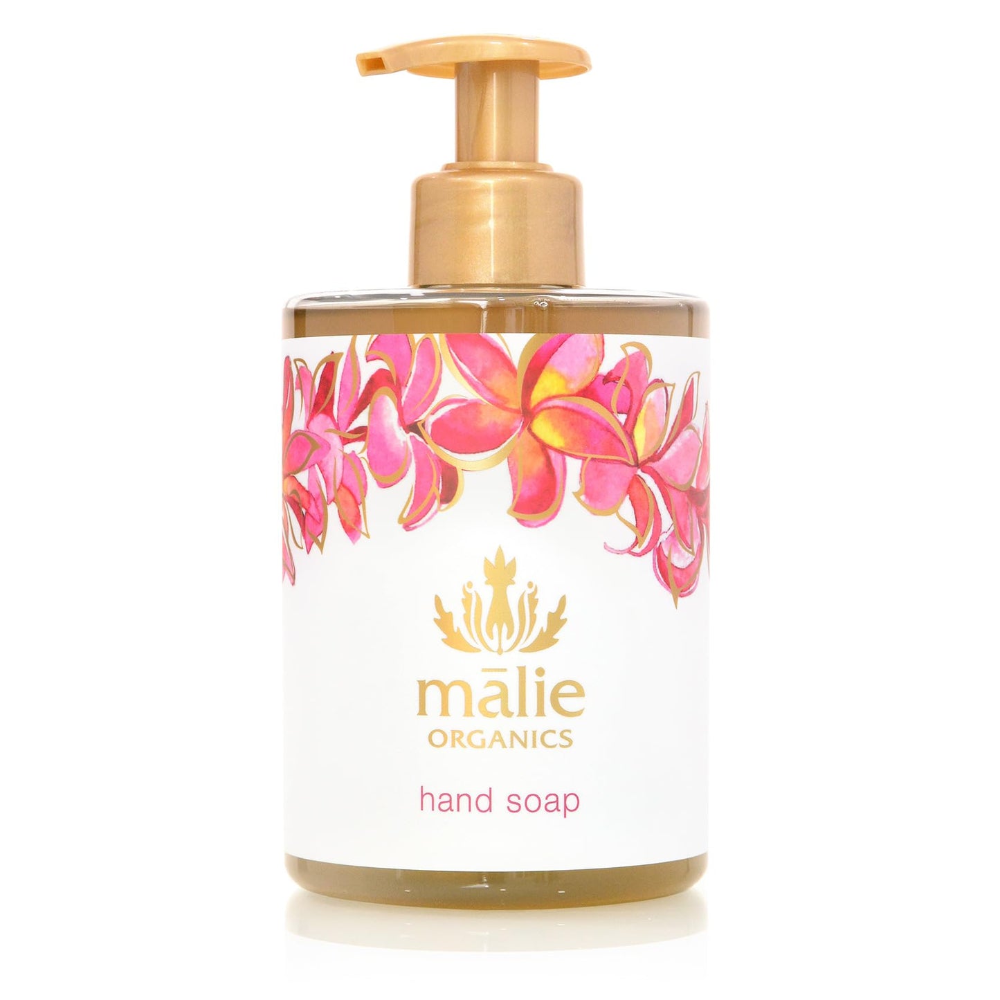 Mālie Organics Hand Soap, Plumeria, 13.5 oz, Organic Moisturizing Hand Wash with Aloe + Hawaiian Hydrosols, Vegan