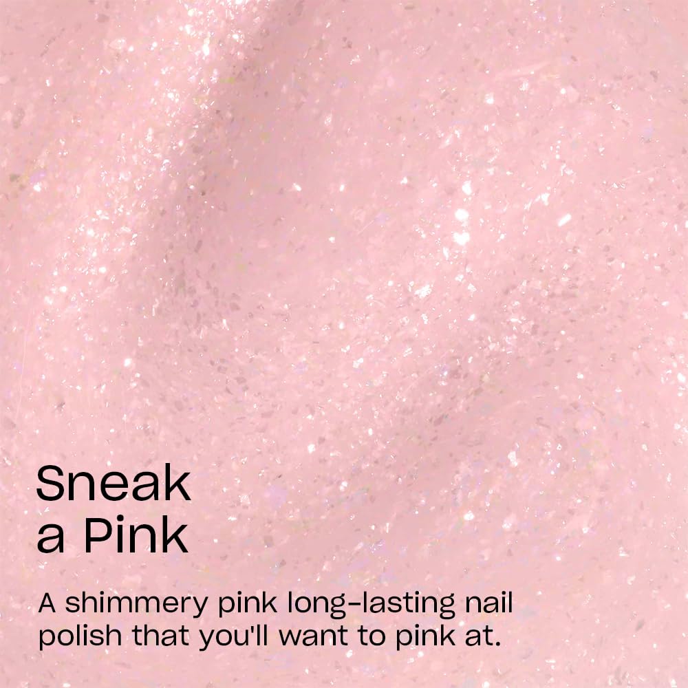 OPI Infinite Shine Sneak a Pink | Sheer Pastel Pink Shimmer Long Wear Gel Like Nail Polish | OPI'm Dreaming Collection