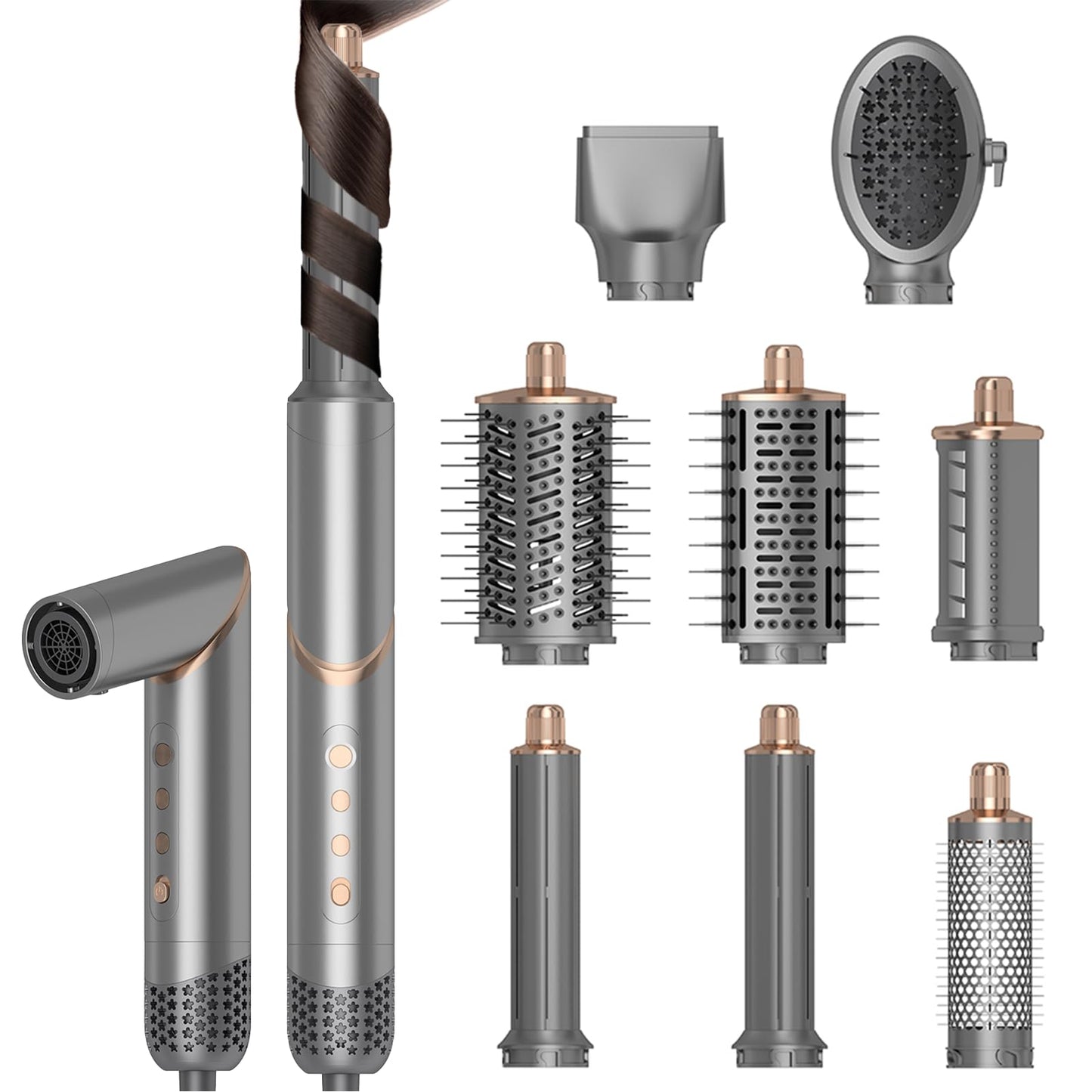 Hair Blow Dryer Brush, 3 in 1 Hair Brush for Fast Drying, Straightening and Curling, Creat Voluminous and Smooth Hair, Ceramic, Temperature Adjustable
