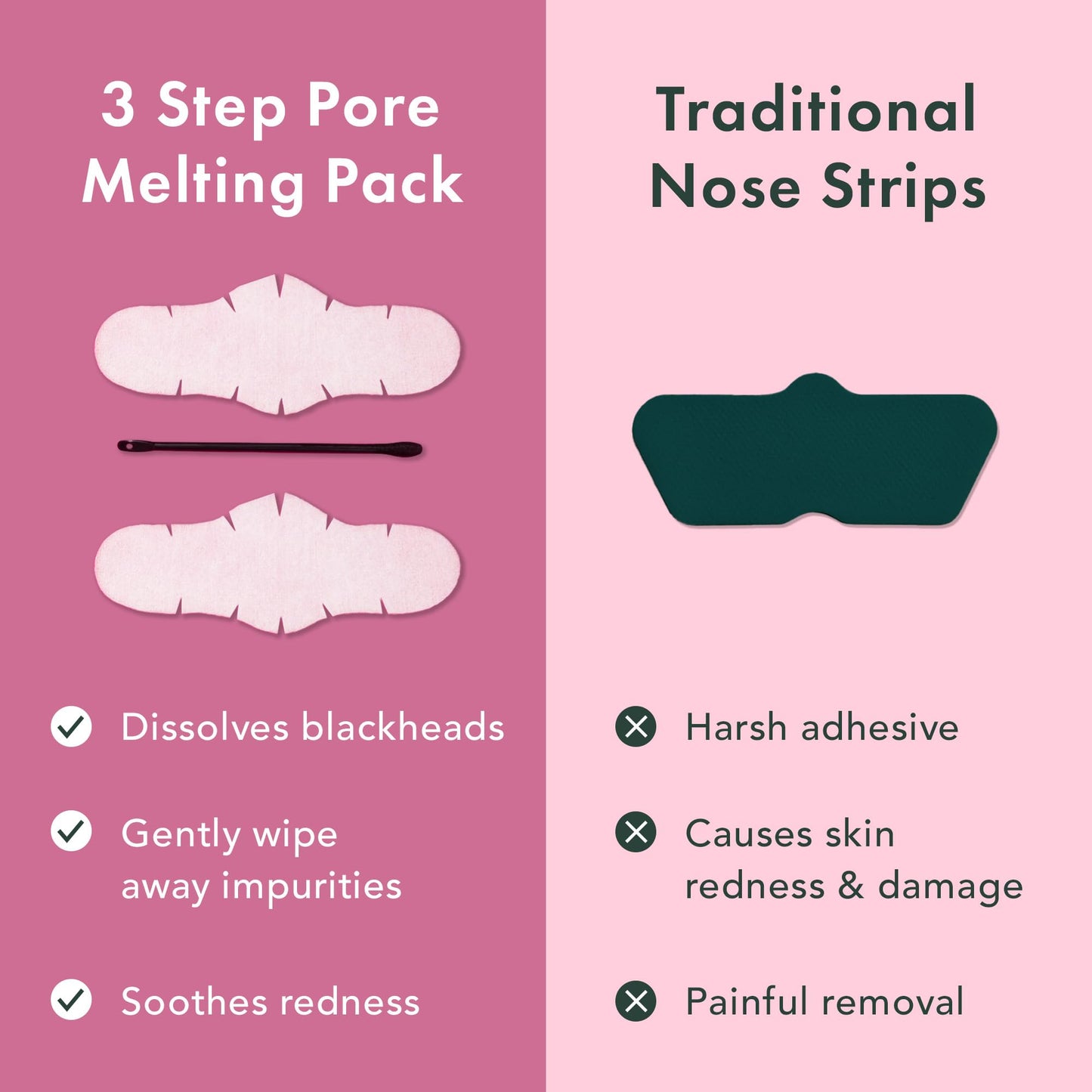 Rael Miracle Bundle - Overnight Spot Cover (52 Count) & Pore Melting Pack, 3 Step Nose Strip (2 Pack)
