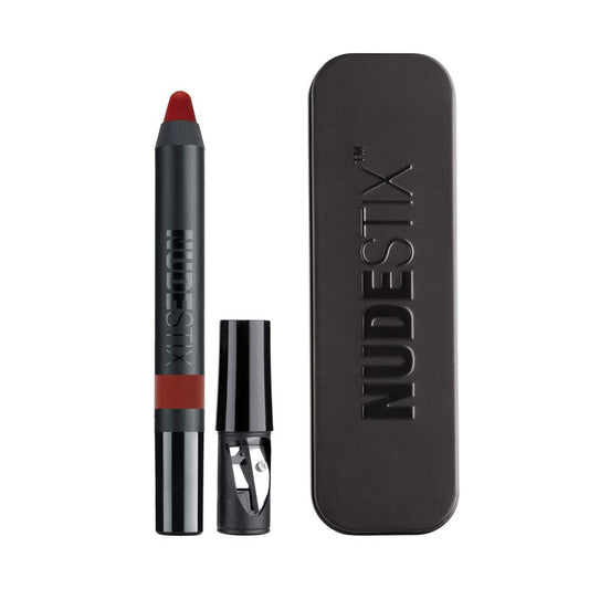 Nudestix Intense Matte Lip + Cheek Pencil – 3-in-1 Long-Wear Matte Lipstick, Lip Liner & Blush Stick | Waterproof, Vegan, Preservative-Free | Soft Blurred Finish, Shade: Royal
