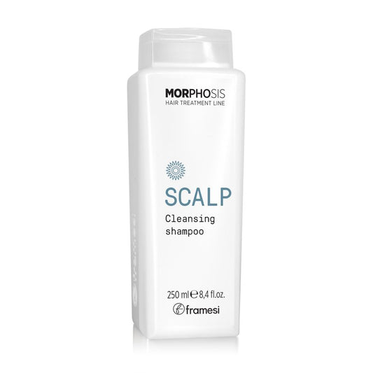 FRAMESI Morphosis Scalp Cleansing Shampoo 8.4 fl oz, Cleanses Hair and Scalp, Clarifying, Removes Buildup, Natural Ingredients, Color Safe