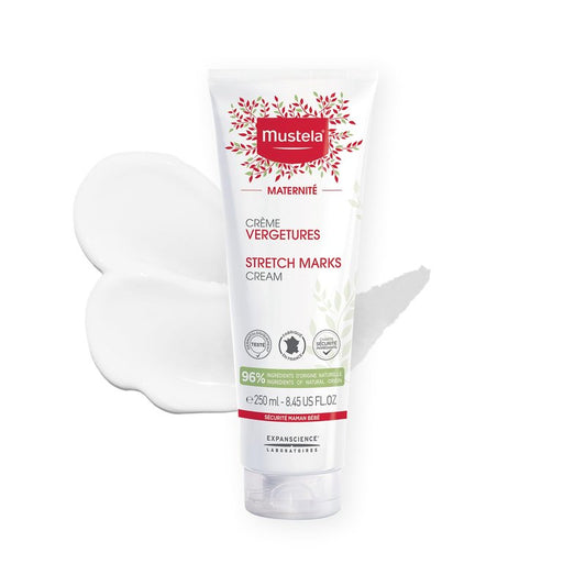 Mustela Maternity Stretch Marks Creamfor Pregnancy - Natural Skincare Massage Moisturizer with Natural Avocado, Maracuja & Shea Butter - Lightly Fragranced - 8.45 fl. oz