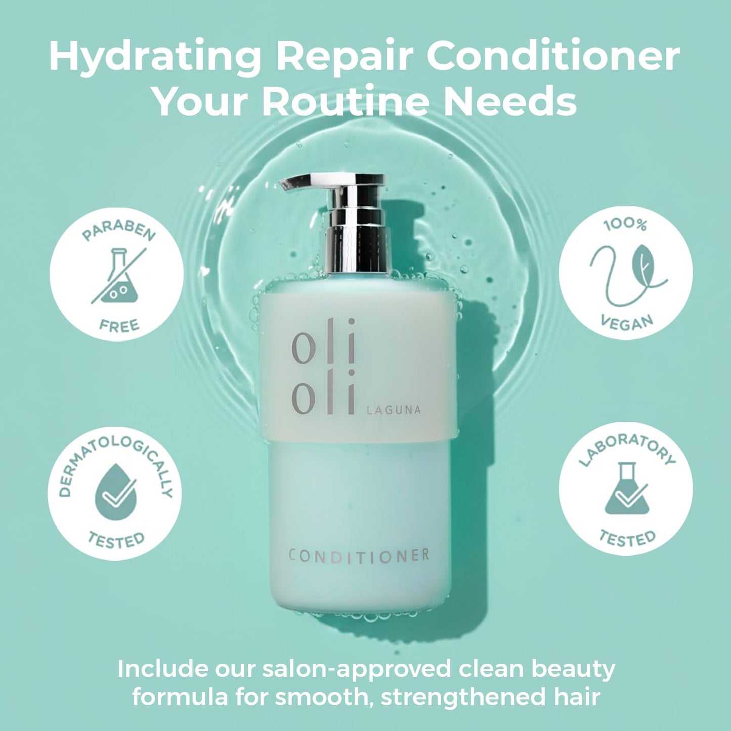 OLIOLI Hydrating Repair Conditioner 15.2oz | Moisture Recovery Conditioner with Keratin, Nourishing Oils & Plant-Based Proteins | Strengthening for Dry Hair & Damaged Hair
