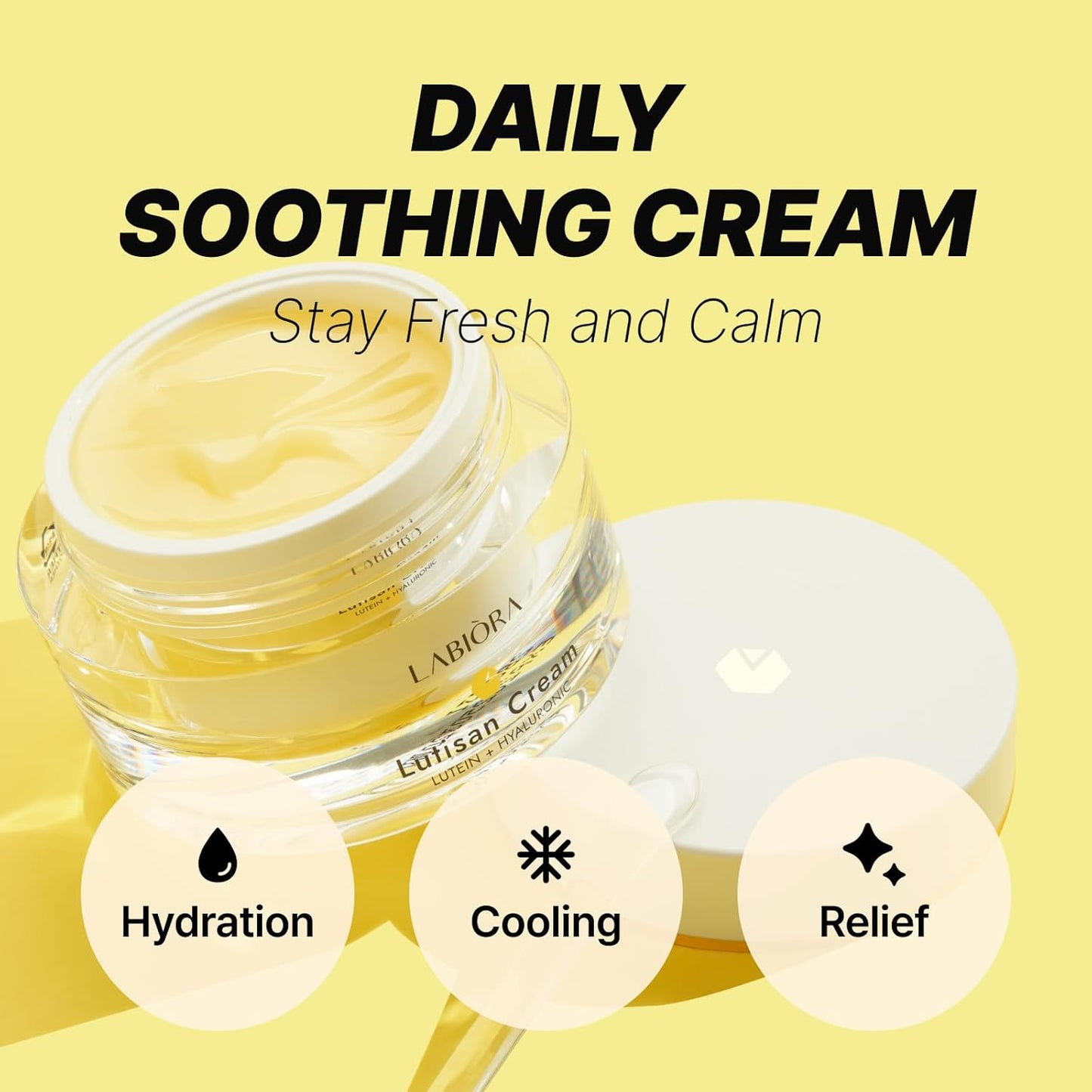 Lutisan Facial Moisturizer - Lutein & Niacinamide Daily Cream for Hydration & Soothing Care | 1.69 fl. oz (50ml)