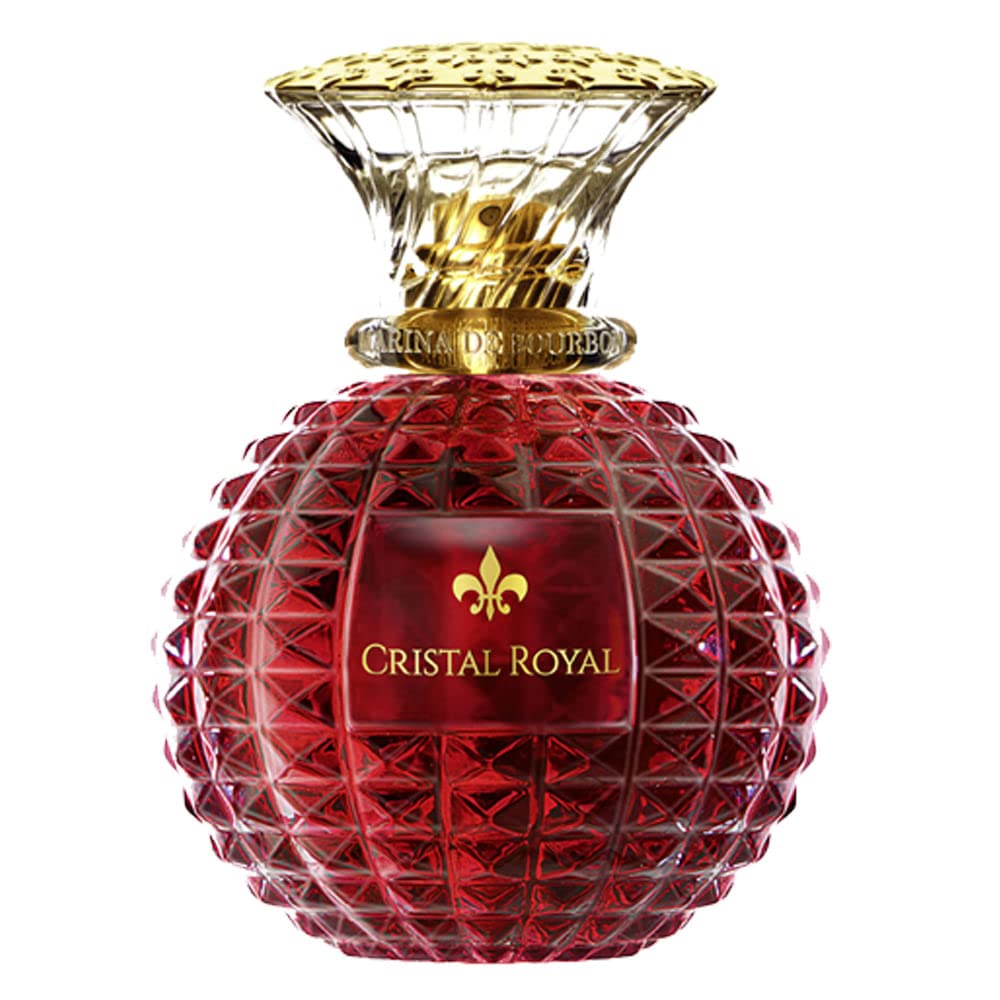 Princesse Marina de Bourbon Cristal Royal Passion Eau de Parfum for Women - Opens with Pear, Blackcurrant and Bergamot - Blended with Jasmine and Violet - For Elegant Ladies - 3.4 oz