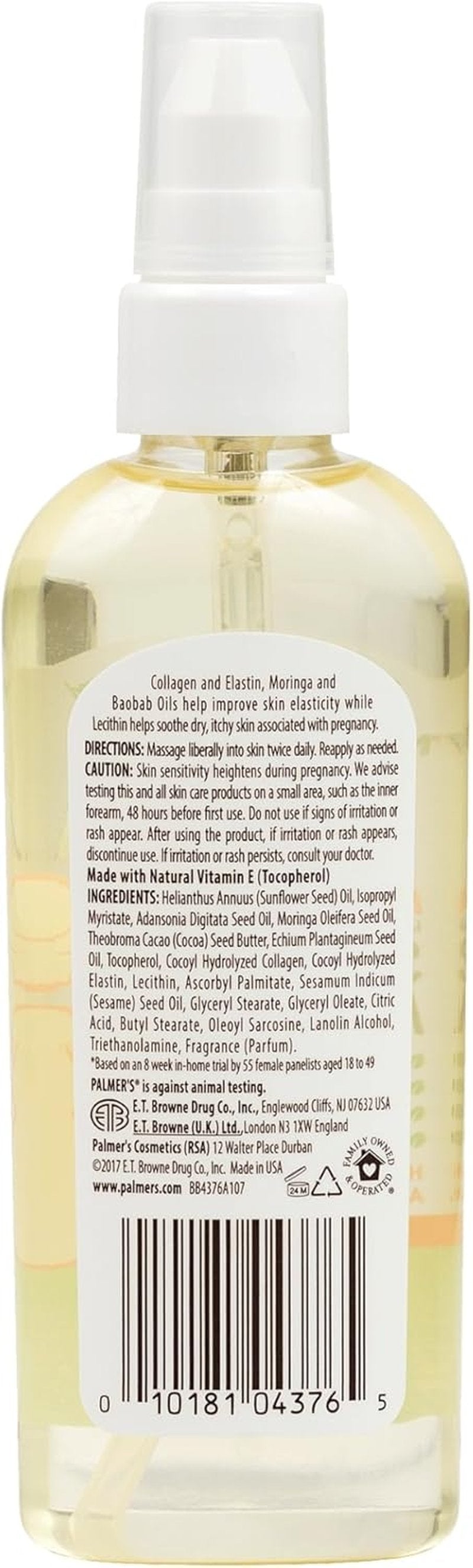 Palmer's Cocoa Butter Massage Oil - Stretch Mark & Pregnancy Skincare | 3.4 Oz