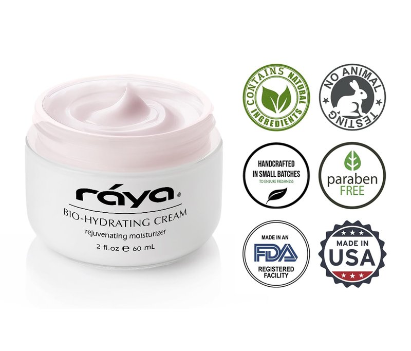 Raya Bio-Hydrating Cream (303) | Light, Moisturizing Face Cream for Non Problem Skin | Tones, Firms, Hydrates, and Helps Reduce Fine Lines and Wrinkles