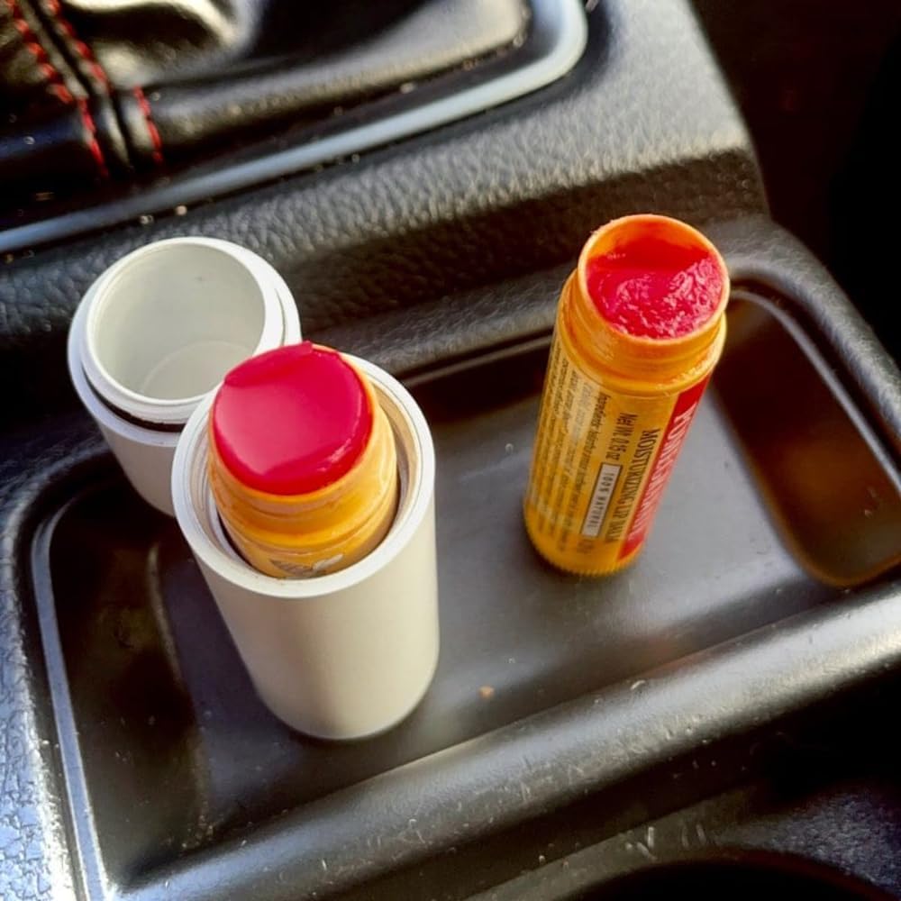 Chapie OG | Vacuum Insulated Lip Balm Keychain Holder, Prevents Melting & Messes | 3-Pack (Santa's Choice)