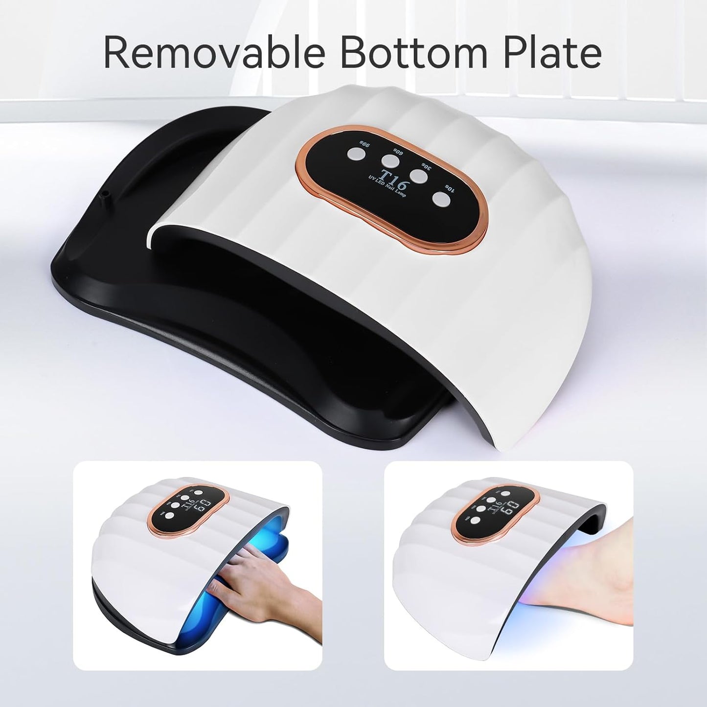 54W UV LED Nail Lamp - Quick-Dry Nail Polish Dryer with 4 Timer Settings for Gel Nails & DIY Nail Art