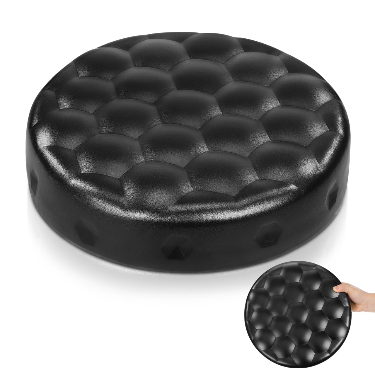 Baluue 12.79 Inch Round Soft Pu Padded Stool Seat Replacement for Bar Stool Swivel Chair Cushion Cover for Kitchen Home Salon Workshop