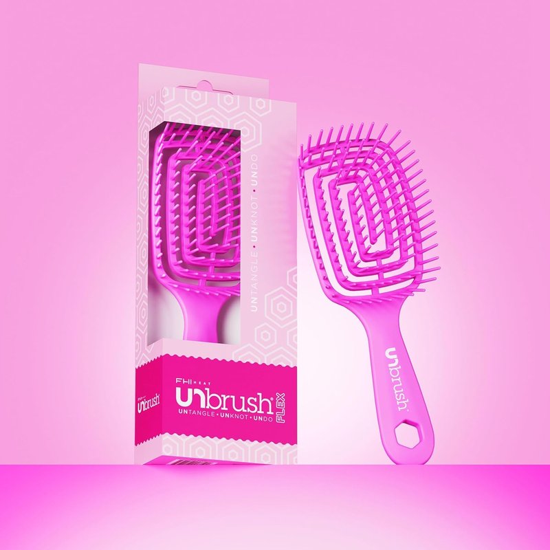 FHI Heat Detangling Brush - Ultra-Flexible Pain-Free Hair Brush with DuoFlex Anti-Static Bristles | Ideal for Tangles & Scalp Massage