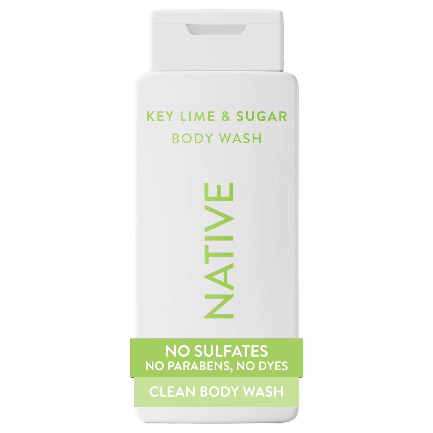 Native Body Wash Contains Naturally Derived Ingredients | For Women & Men, Sulfate, Paraben, & Dye Free Leaving Skin Soft and Hydrated | Key Lime & Sugar 18 oz
