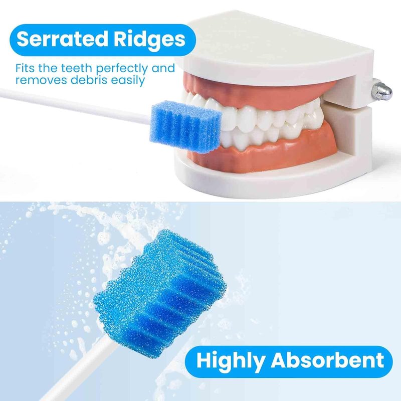 Disposable Oral Care Swabs - Individually Wrapped with Longer Handle | 400 Count