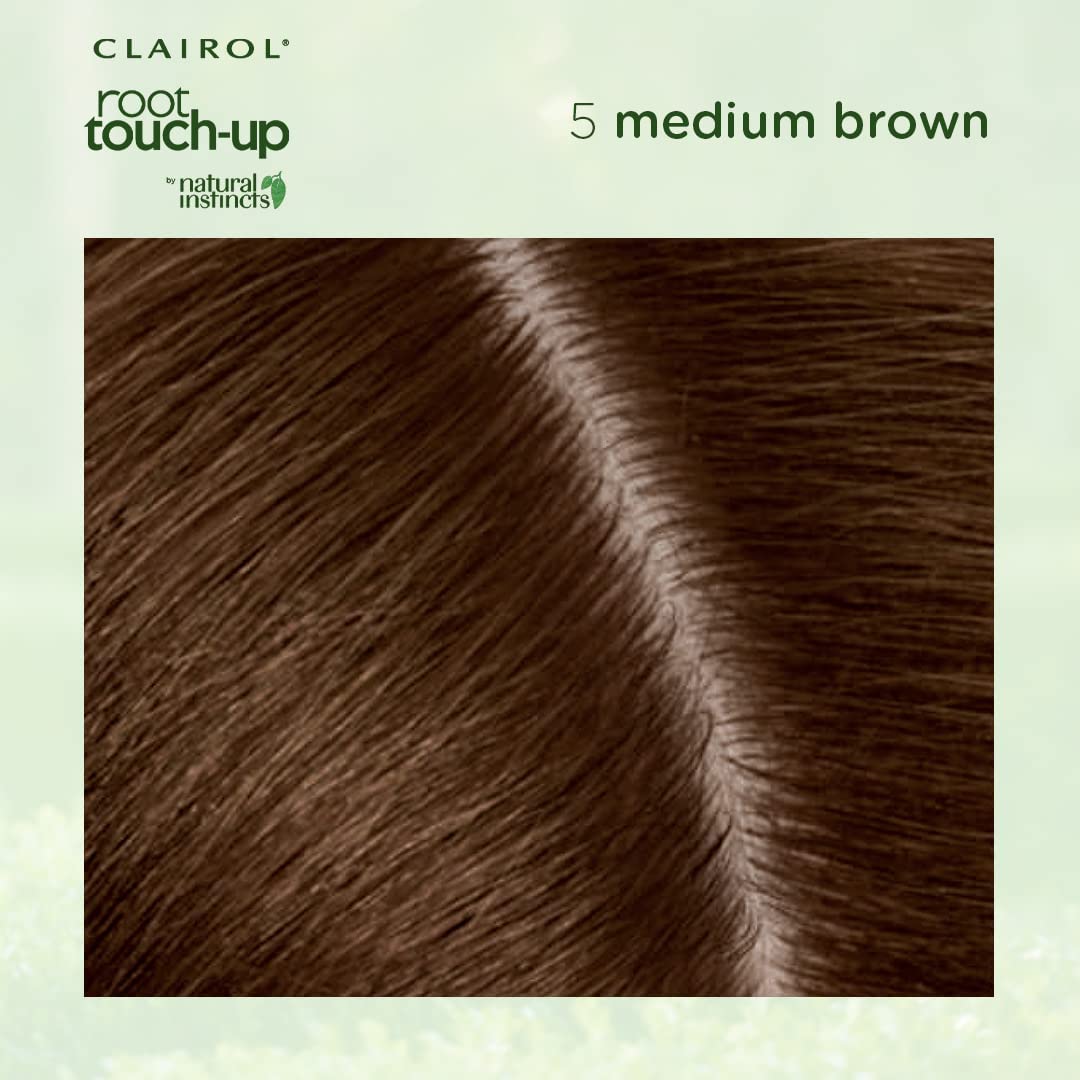 Clairol Natural Instincts 5 Medium Brown, Demi-Permanent Hair Dye & Root Touch-Up Multi-Pack Bundle