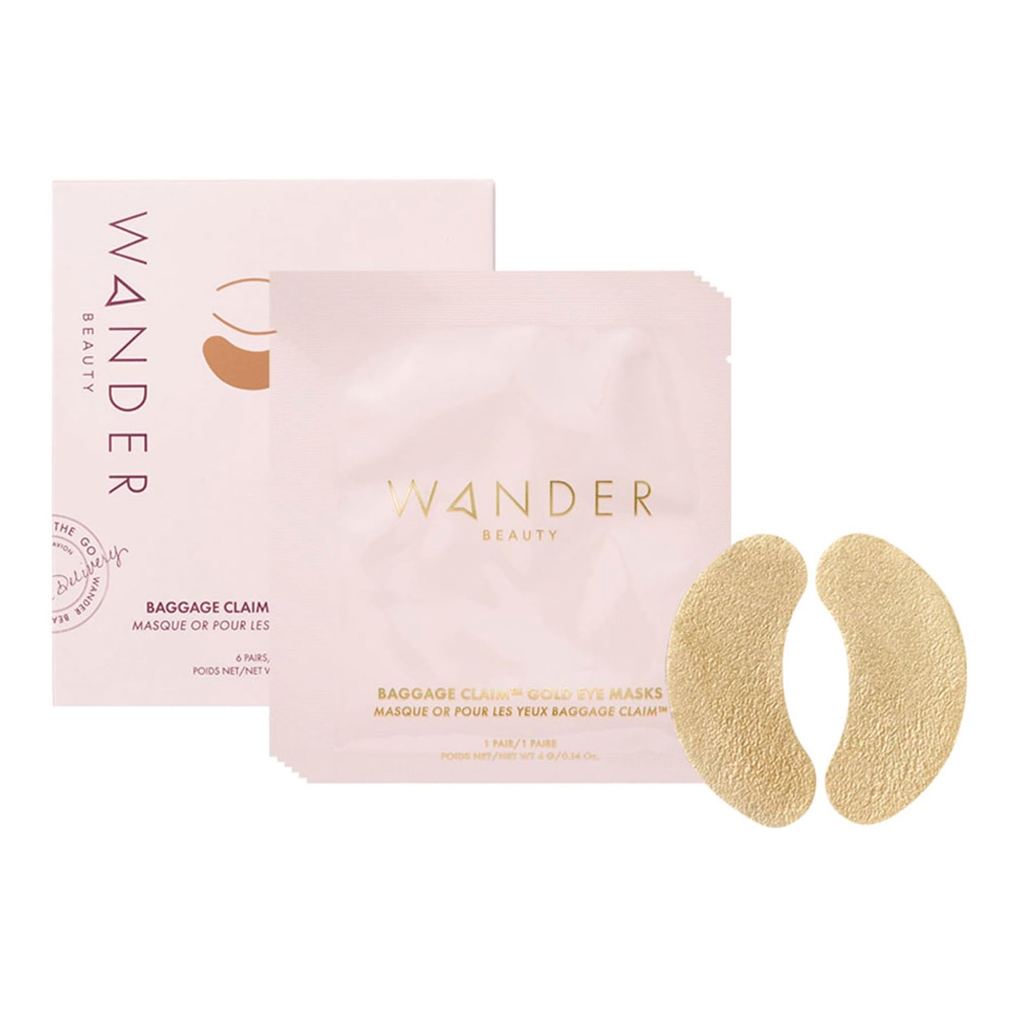 Wander Beauty Winter Glow Kit, Eye Masks, De-puffs, Brightens Dark Circles, Hydrates, Limited Edition, 16 Pairs, Gold & Rose Gold, Hyaluronic Acid, Calendula Extract, Suitable for All Skin Types