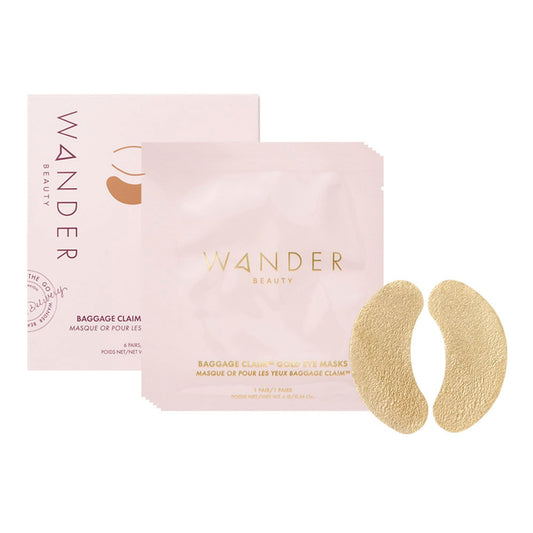 Wander Beauty Winter Glow Kit, Eye Masks, De-puffs, Brightens Dark Circles, Hydrates, Limited Edition, 16 Pairs, Gold & Rose Gold, Hyaluronic Acid, Calendula Extract, Suitable for All Skin Types