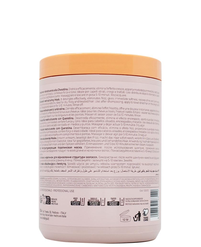 Inebrya Ice Cream Keratin Mask - Deep Conditioning Treatment 1000ml | Hair Repair & Hydration