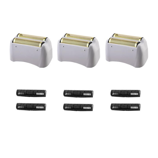Foil Shaver Replacement Fit for Andis Model TS-1 TS-2 17150 17200 17235 Pro Foil Shaver, Replaces #17155 17160 17280 Foil and Blades -Profoil Lithium Shaver Head Parts- Hypoallergenic Gold Foil-3 Pack