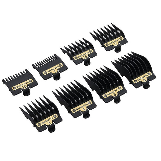 BaBylissPRO 8-Piece Clipper Guard Set | Replacement Guards for FX870, FX880, FX825, FX673 - Black