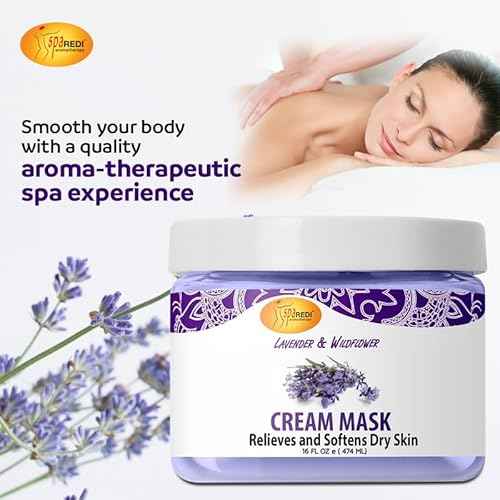 SPA REDI - Body and Foot Cream Mask, Lavender and Wildflower, 16 Oz - Pedicure Massage for Tired Feet and Body, Hydrating, Fresh Skin - Infused with Hyaluronic Acid, Amino Acids, Panthenol