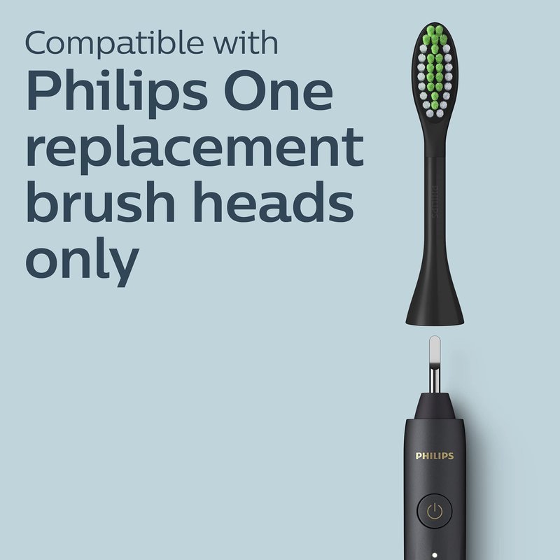Philips Sonicare Rechargeable Toothbrush, Brush Head Bundle, Shadow Black, BD3001/AZ