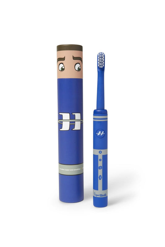 SuperMouth Smile Sidekick Sonic Toothbrush for Kids – Rechargeable, 3 Brushing Modes, Ultra-Soft Bristles, 2-Min Timer, Replaceable Brush Head – Includes Augmented Reality Sticker to Teach Brushing