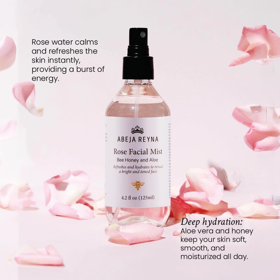 ABEJA REYNA Rose Facial Mist with Organic Honey & Aloe Vera 125ml.